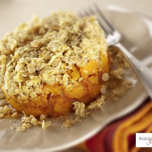 Et voilà le résultat : un crumble salé de courge butternut sans gluten !