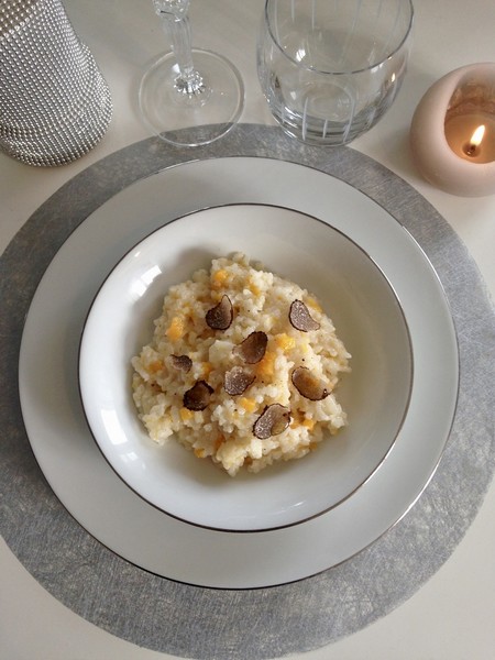 Le risotto végétarien à l'huile de truffe de Noël