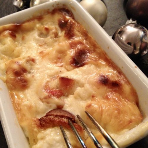 Recette Gratin de quenelles aux SaintJacques et fruits de mer