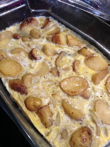 préparation pour la tortilla de pommes de terre à la cuisson vapeur douce