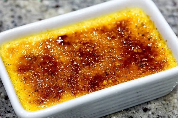 La crème brûlée cuisson vapeur douce