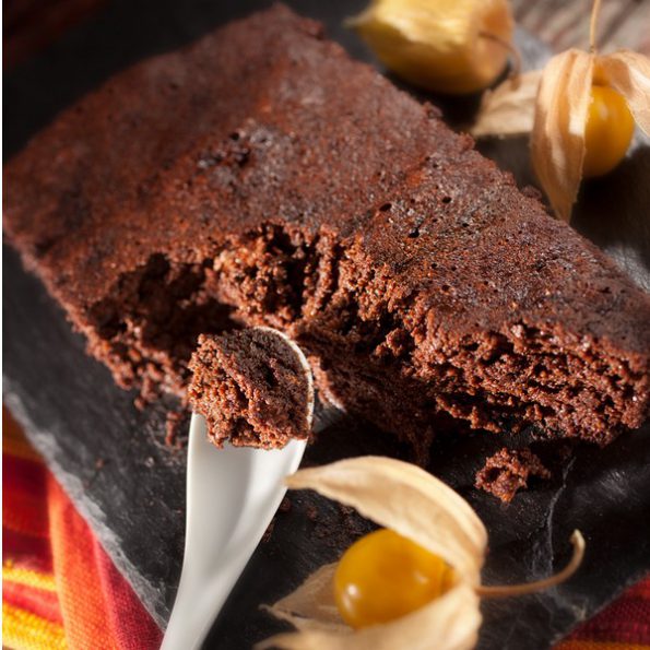 Gâteau au chocolat et tofu soyeux à la vapeur douce