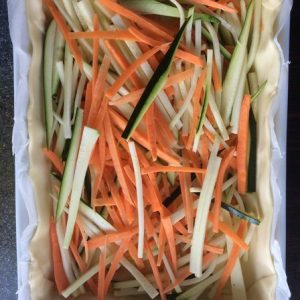 Étape 1 : coupez les légumes en lanières