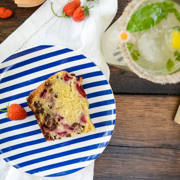 Un cake aux fraises à la vapeur