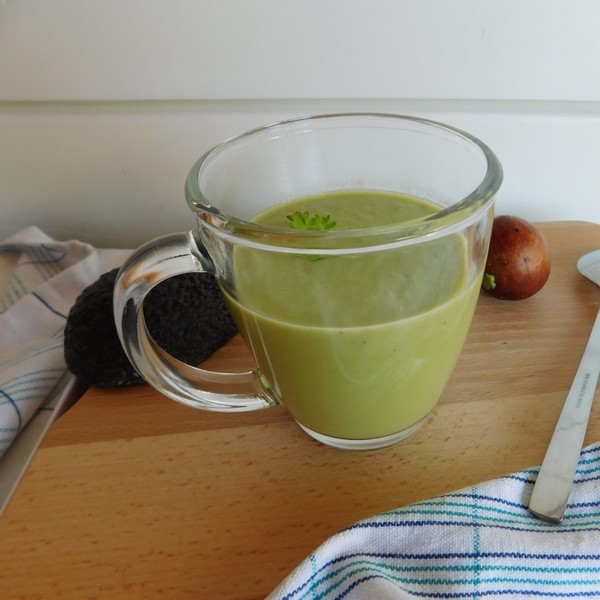 Un velouté d'avocat à basse température