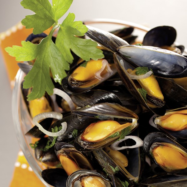 Des moules à la vapeur