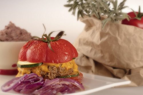 Recette Burgers de tomates et purée de haricots rouges - Magazine  Omnicuiseur