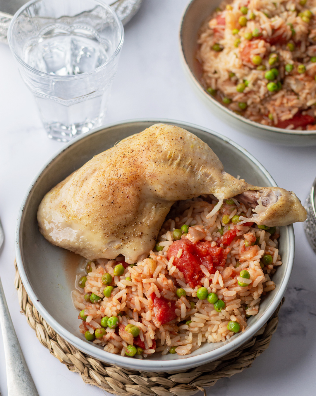 Poulet aux épices et riz algérois